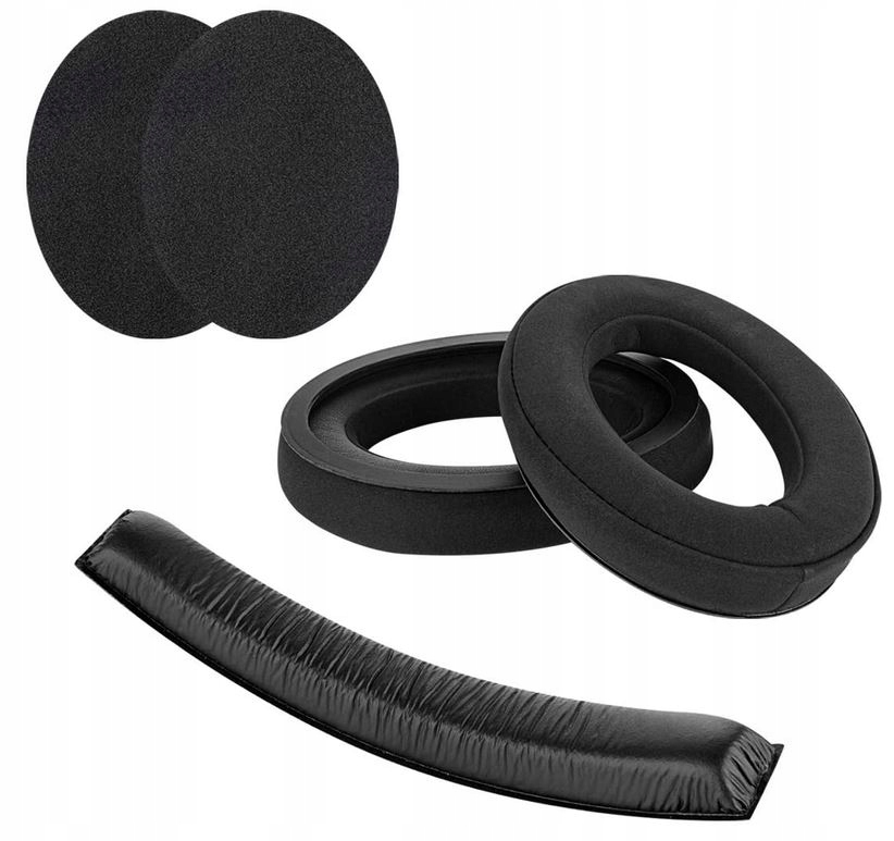 KOMPLET NAUSZNIKI + GĄBKA PAŁĄK DO SŁUCHAWEK SENNHEISER HD380 PRO