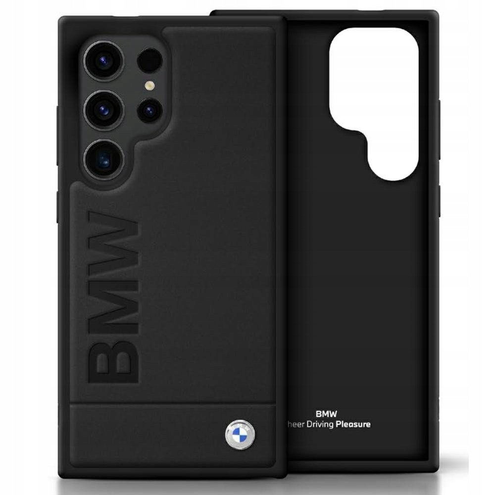 Etui Bmw Leather Big Wordmark do Samsung Galaxy S25 Ultra czarny