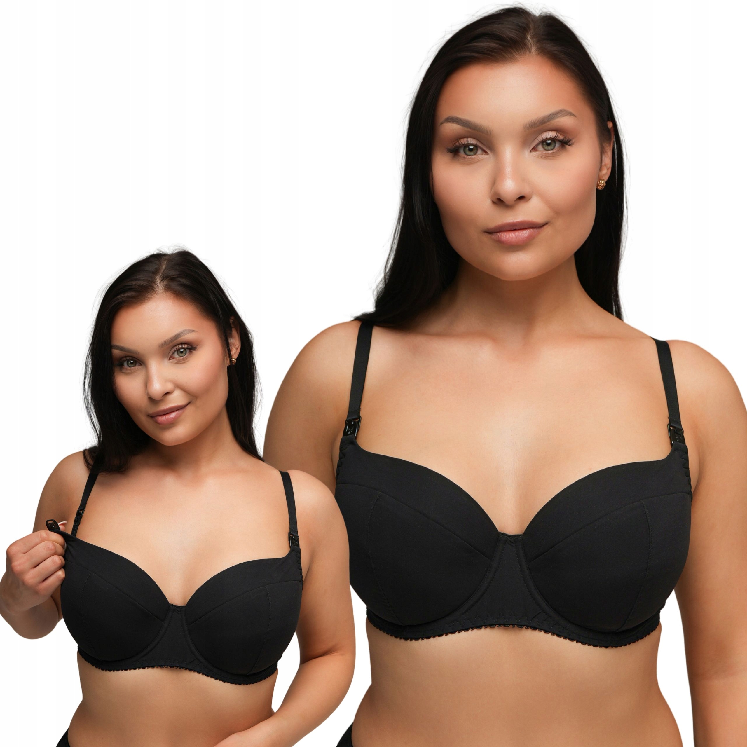 Ava 2203 Mama black hladká černá Vyztužená podprsenka Na Kojení 80E