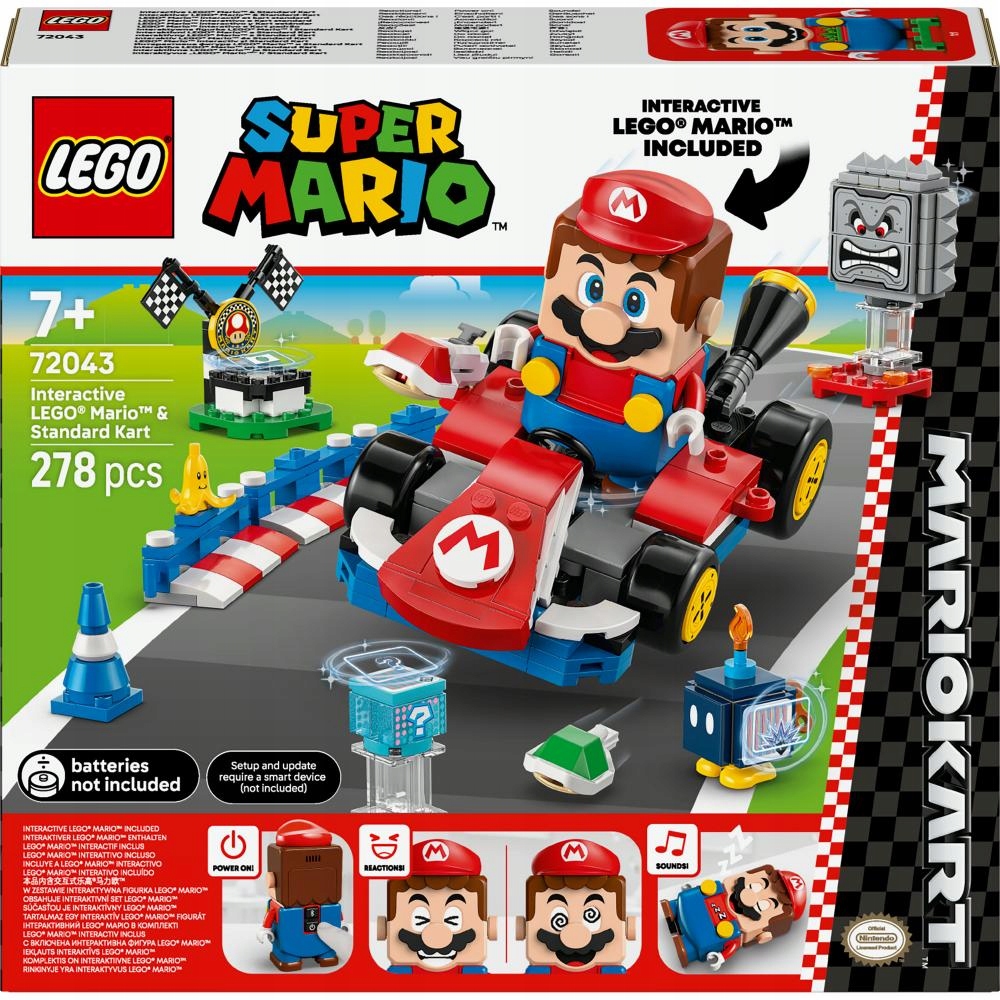 Lego Mario Kart Interaktivní figurka Lego Mario a Standard Kart 72043