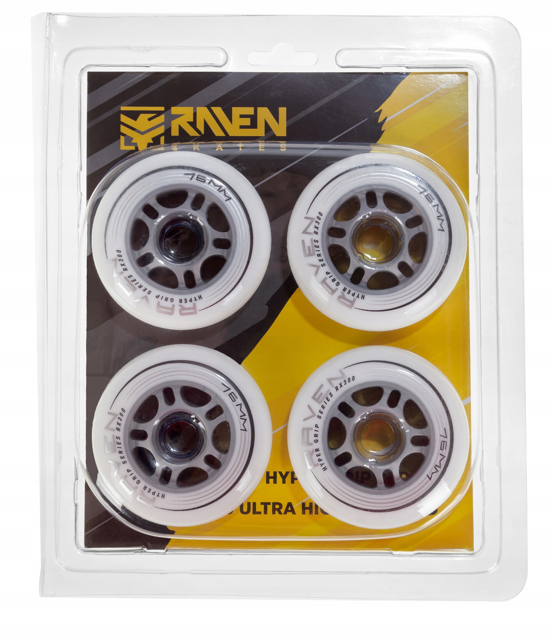 Kółka do rolek białe RAVEN 82A PU 76mm Komplet 4 sztuk B Marka Raven