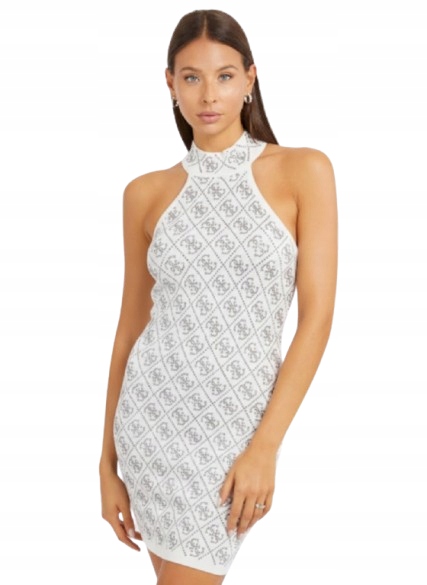 Mini Šaty Guess Z Šaty S Potiskem Potiskem Loga A Roálkem, Velikost Xs Gna