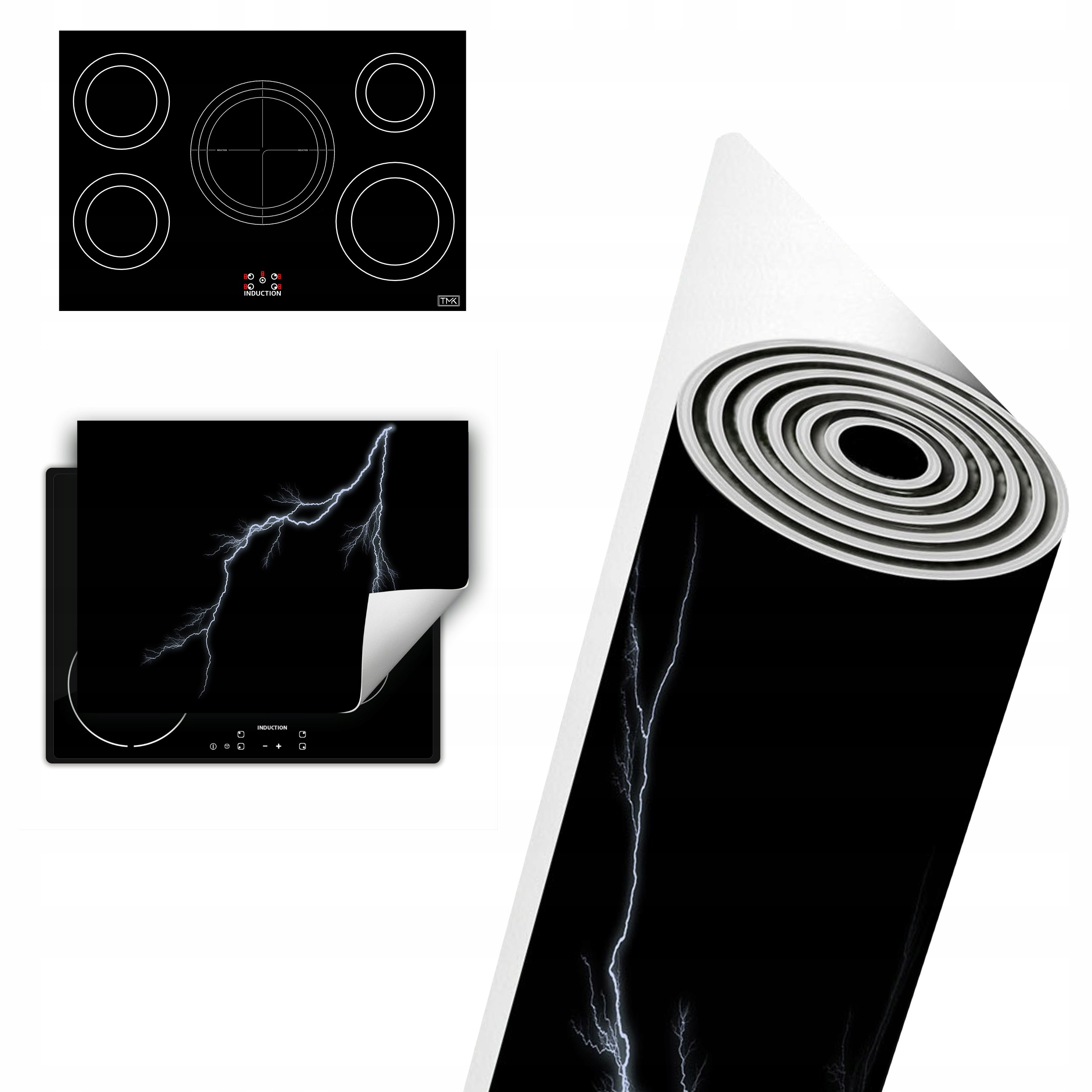 Vinylová Ochrana Na Indukci Deska 80x52 černá bouře