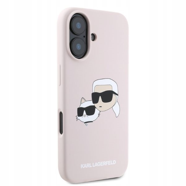 Etui Karl Lagerfeld do iPhone 16, Silikonowa Obudowa, Mocne Plecki, Case