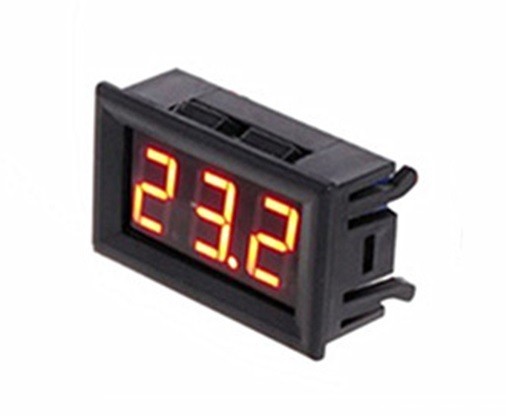Termometr panelowy 12V wyświetlacz LED czerwony
