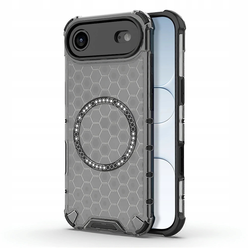Techsuit HoneyComb Shield MagSafe etui ochronne na iPhone 17 Air czarne