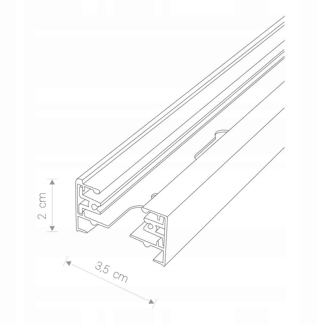 SZYNOPRZEWÓD JEDNOFAZOWY 1M BIAŁY 9450 Nowodvorski Maksymalna moc pojedynczego źródła światła 10 W