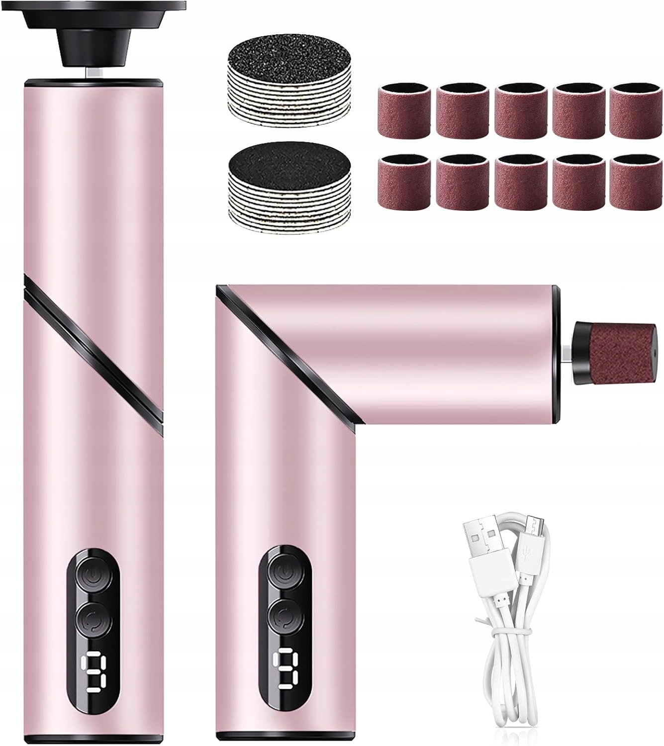 Pilník Bruska Na Nohy Na Paty Struhadlo Sada skládací 20 Náplní