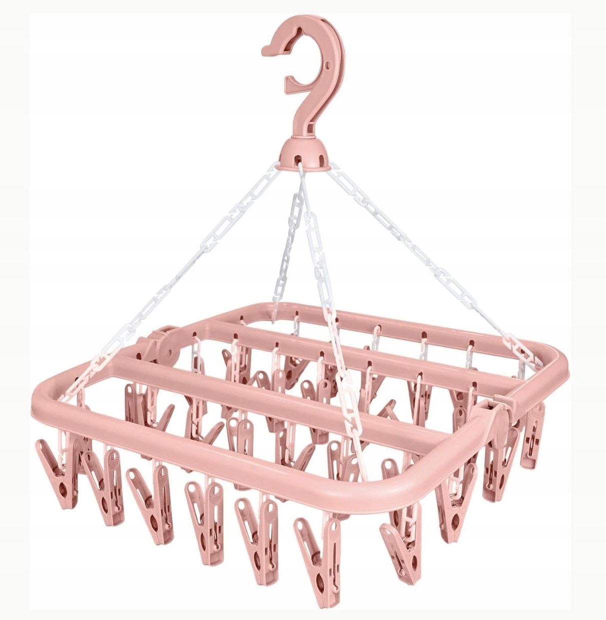 Skládací plastový Sušák na prádlo růžový