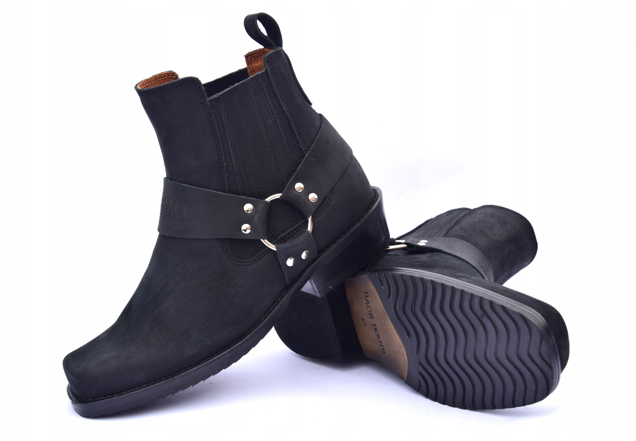 Skórzane kowbojki męskie polskie 100% skóra KST Model KSTmat