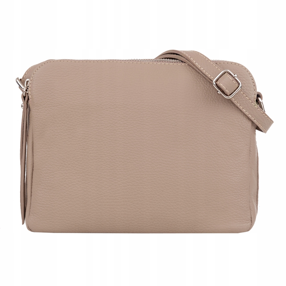 cappuccino torebka skóra beżowa listonoszka Skóra Naturalna Vera Pelle