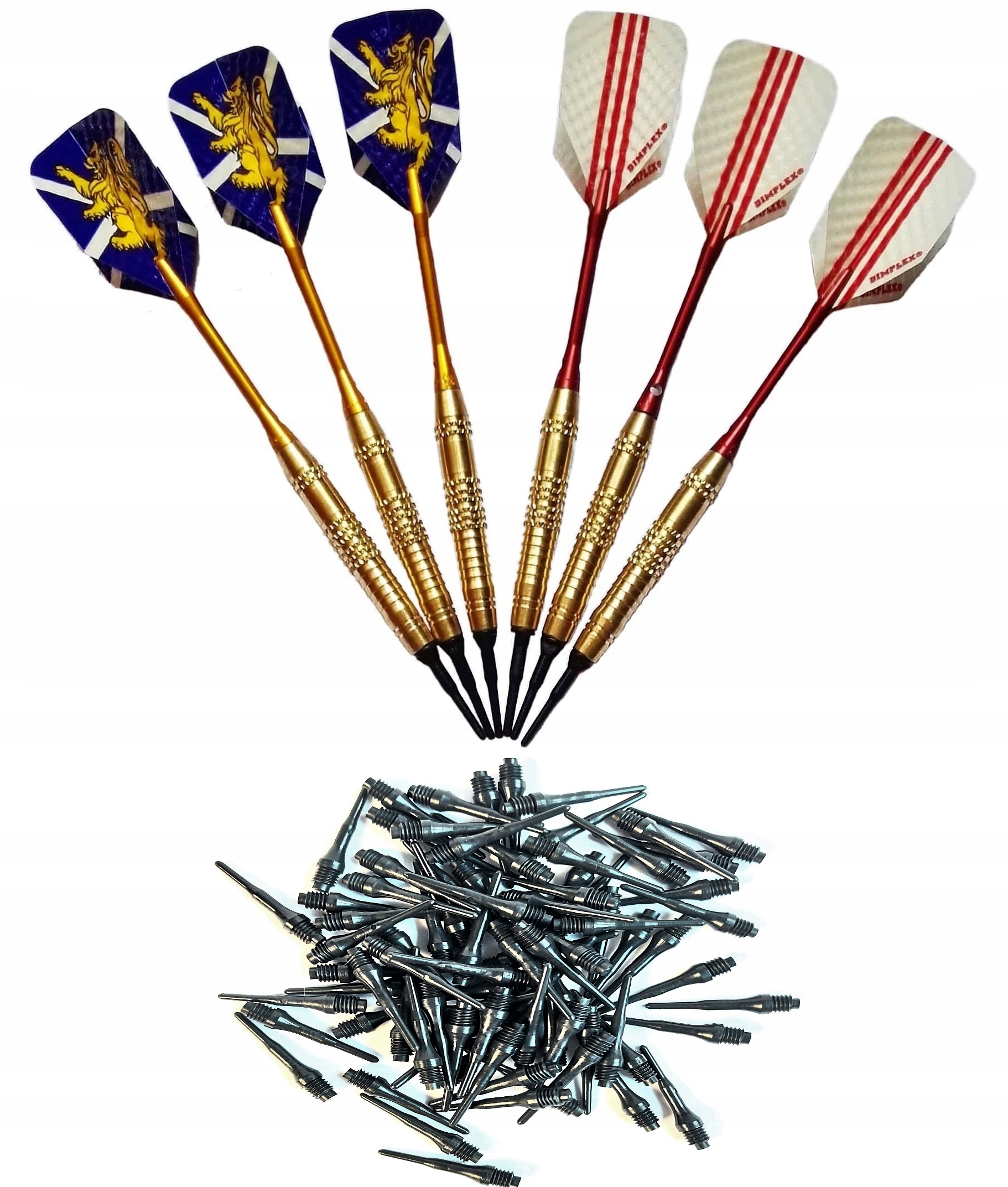 

Rzutki Dart 6 szt. Alu Color Dimplex +100 Grotów