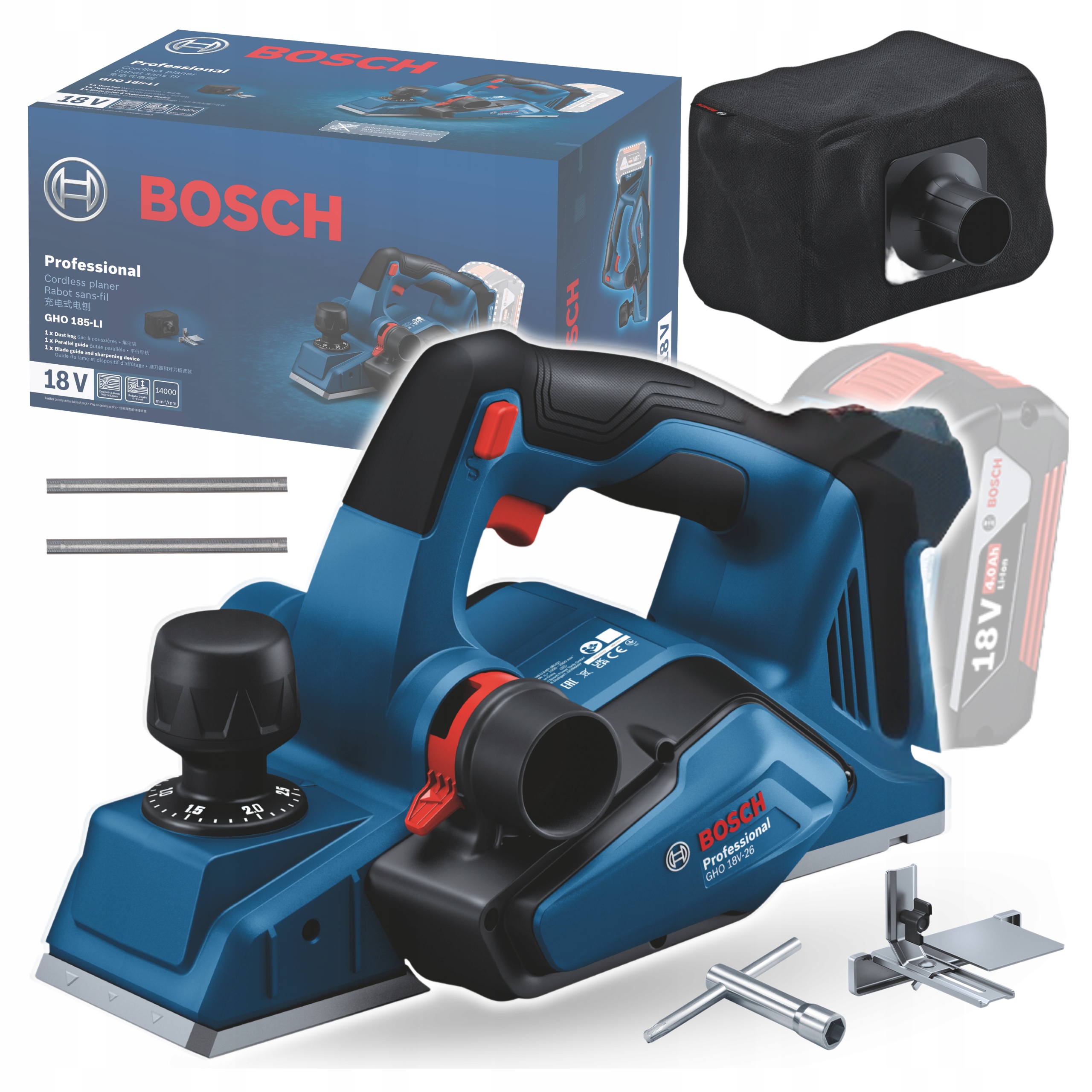 Bosch Professional Gho 185-LI Strug akumulatorowy 06015B5021