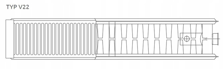 INVENA GRZEJNIK STALOWY V22 600x1200 DOLNOZASILANY Marka Invena
