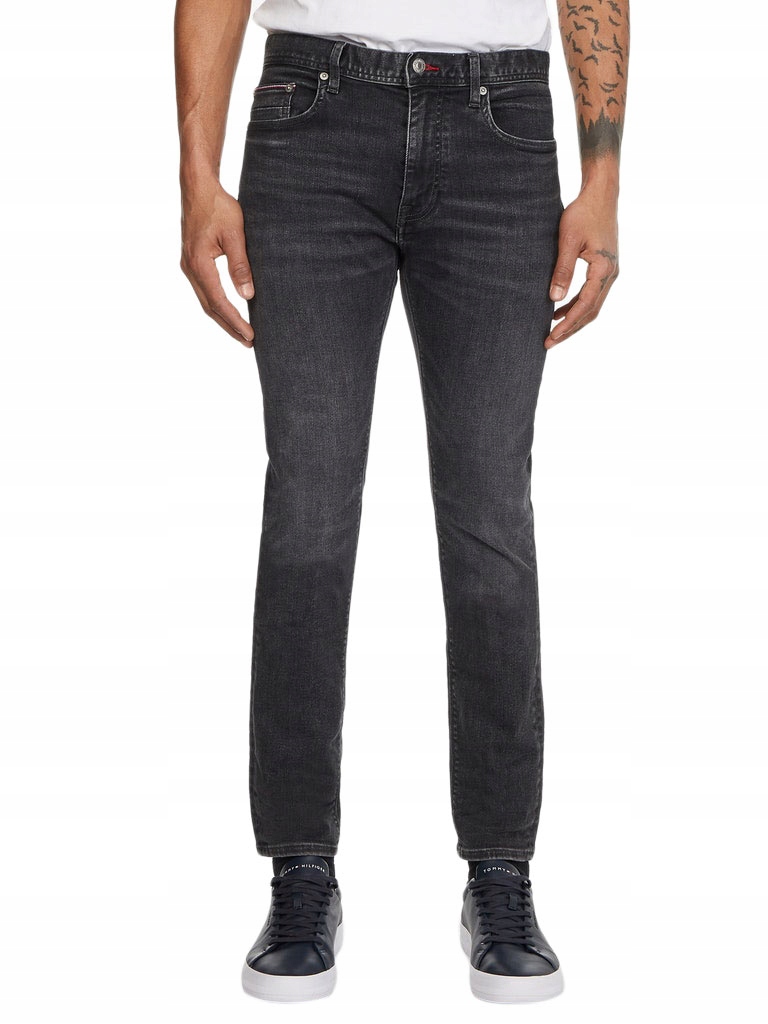 Tommy Hilfiger Męskie Spodnie Szary Jeans r.30/32