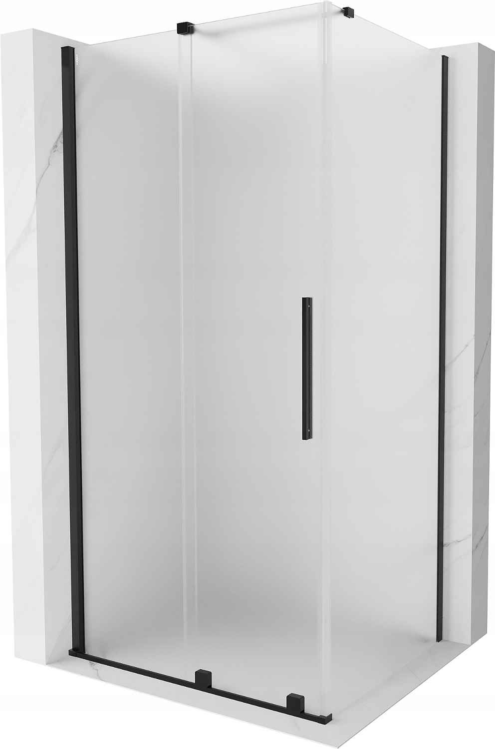 Mexen Velar Kabina Prysznicowa Rozsuwana 110X120 CM Szron Czarna