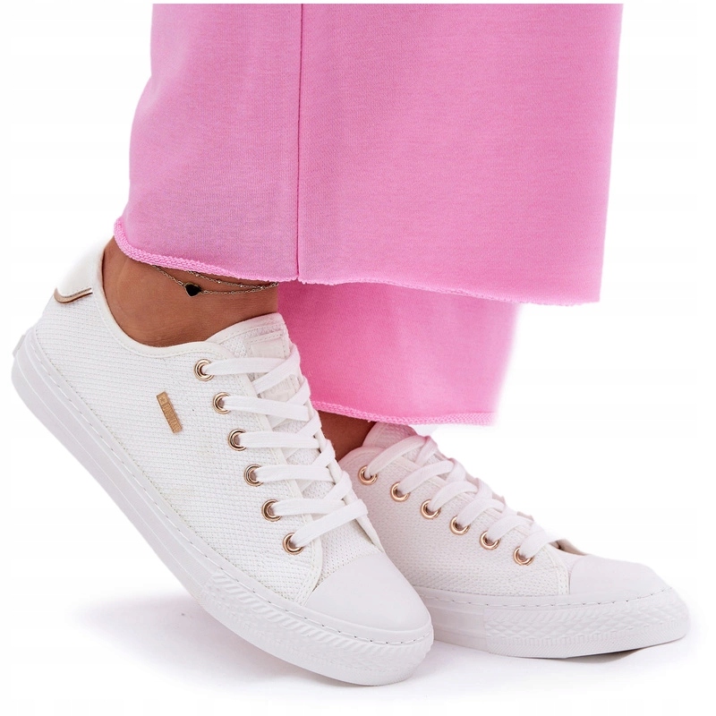 Dámské Nízké Látkové Tenisky Big Star RR274766 Bílé 37