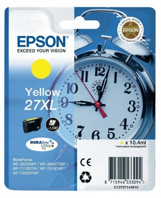 Inkoustová náplň Epson 27XL, 1100 stran žlutá