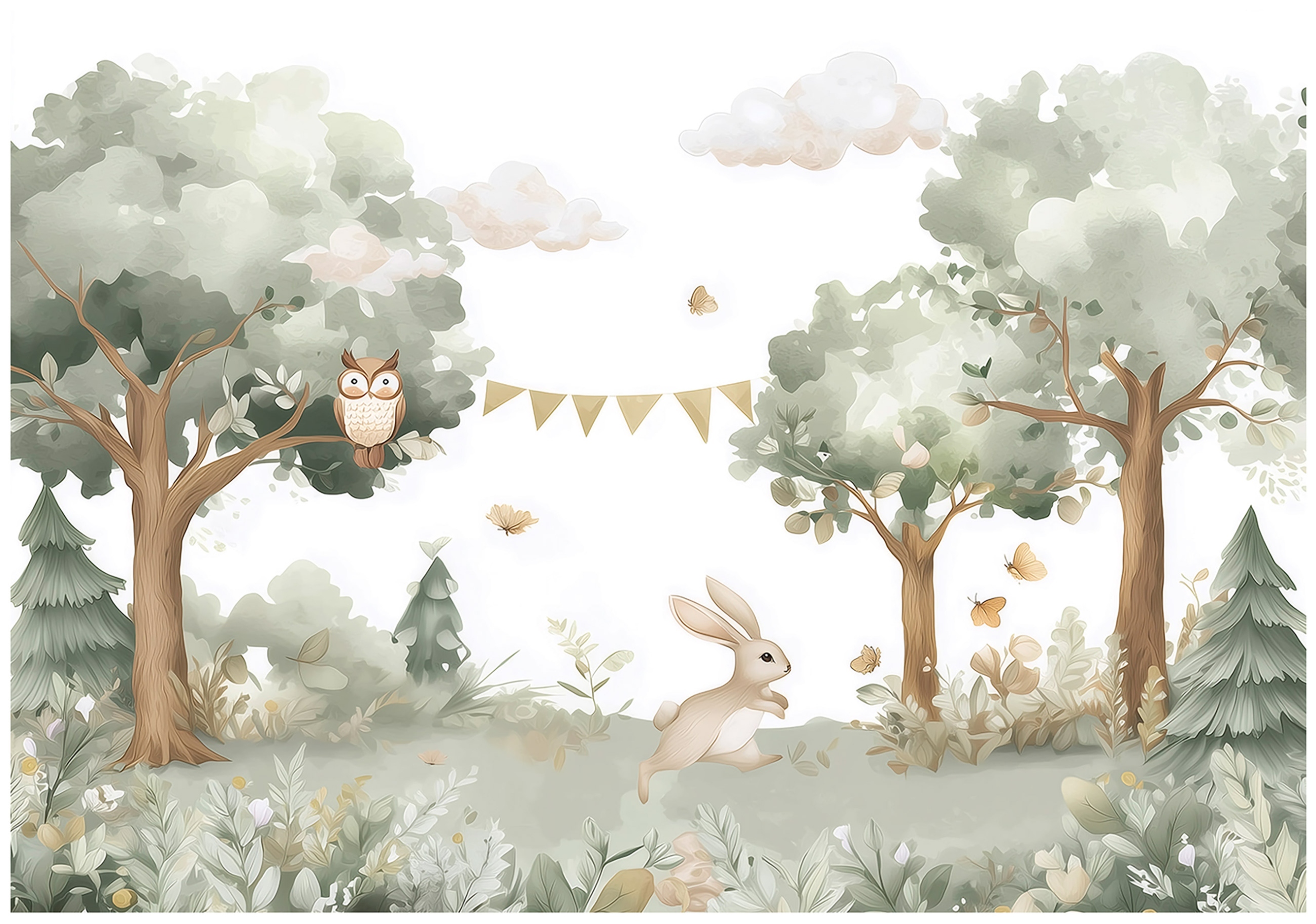 Fototapeta Pro Děti Les Zvířata Králík Do Dětského Pokoje 150x105