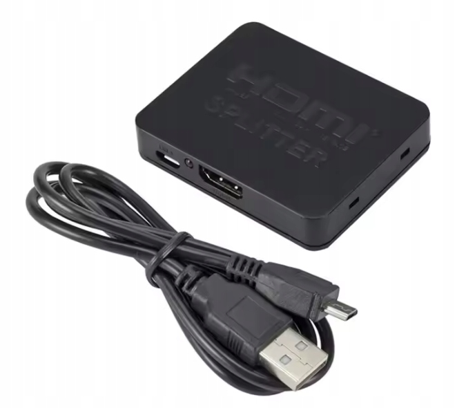 ROZDZIELACZ HDMI 2.0 1x2 4KX2K 3D SPLITTER CZARNY