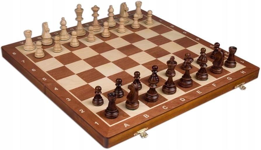 Gra szachy warcaby tryktrak 3w1 drewniane 8s