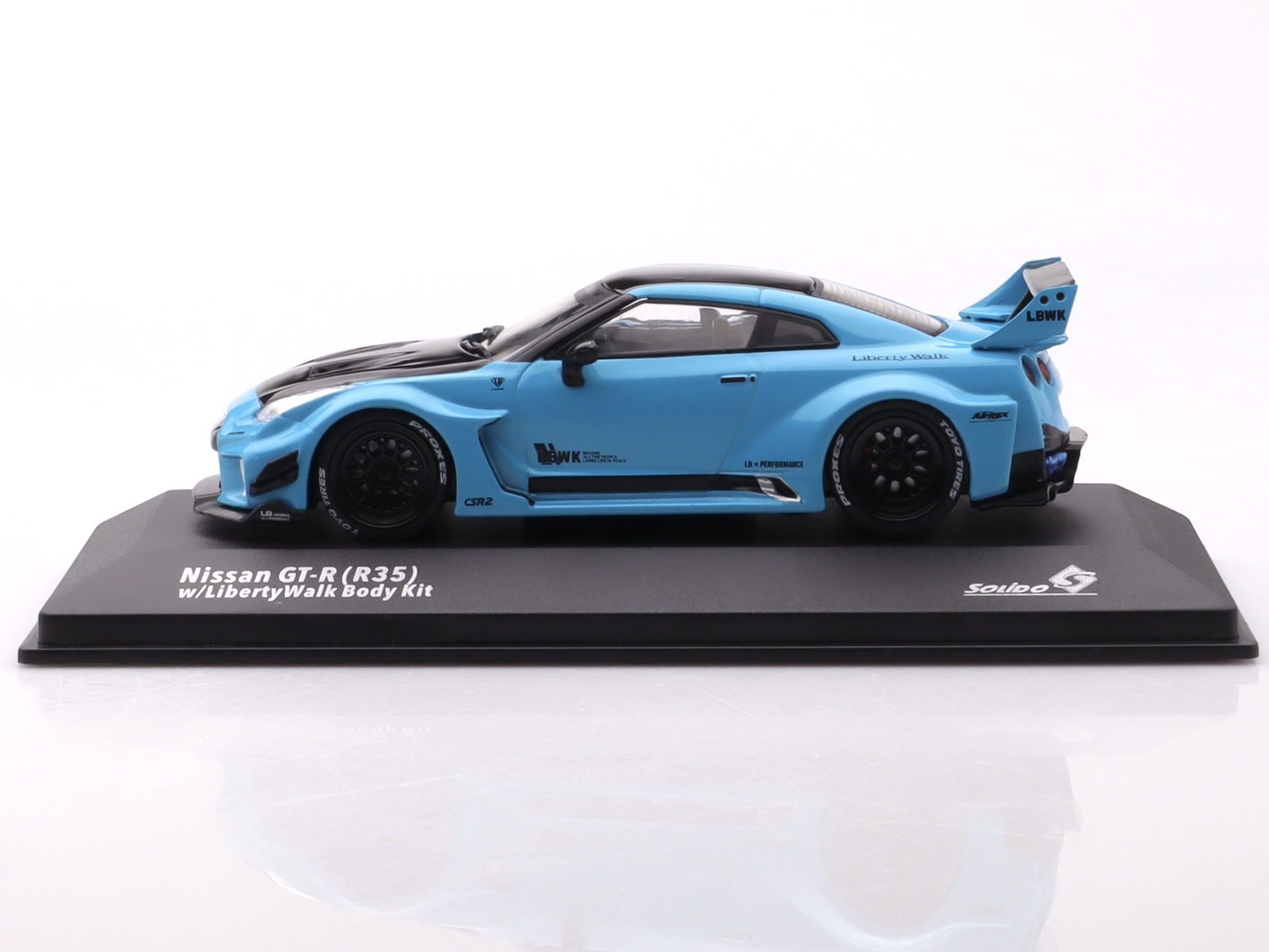 Nissan GT-R R35 Liberty Walk 1/18 Perłowa Zielona Spoiler GT