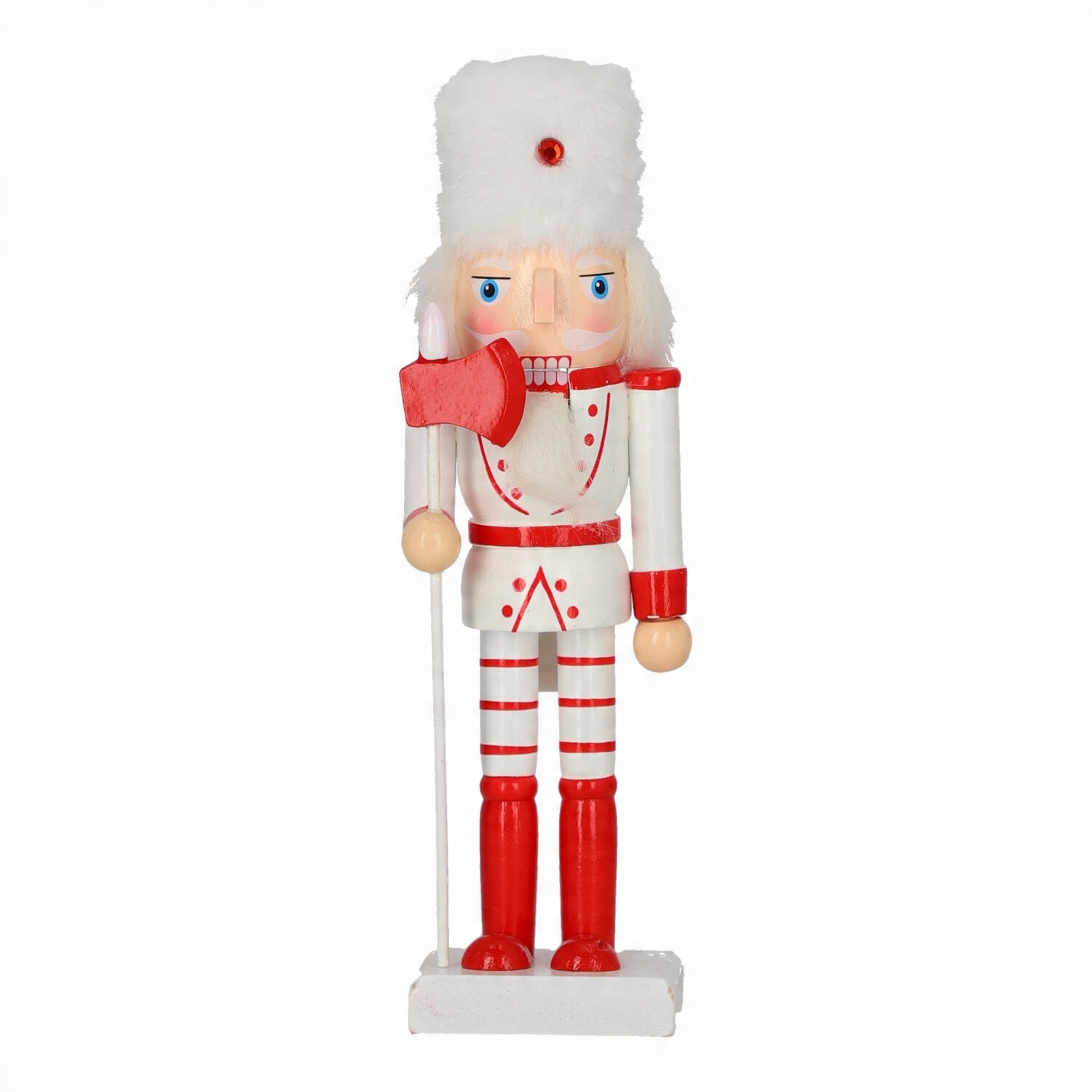 

Figurka Dziadek Do Orzechów 25cm Biały w czapce