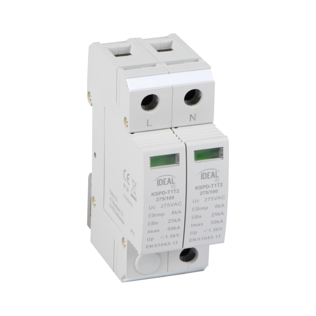 

Ogranicznik Przepięć KSPD-T1T2 275/100 1PN