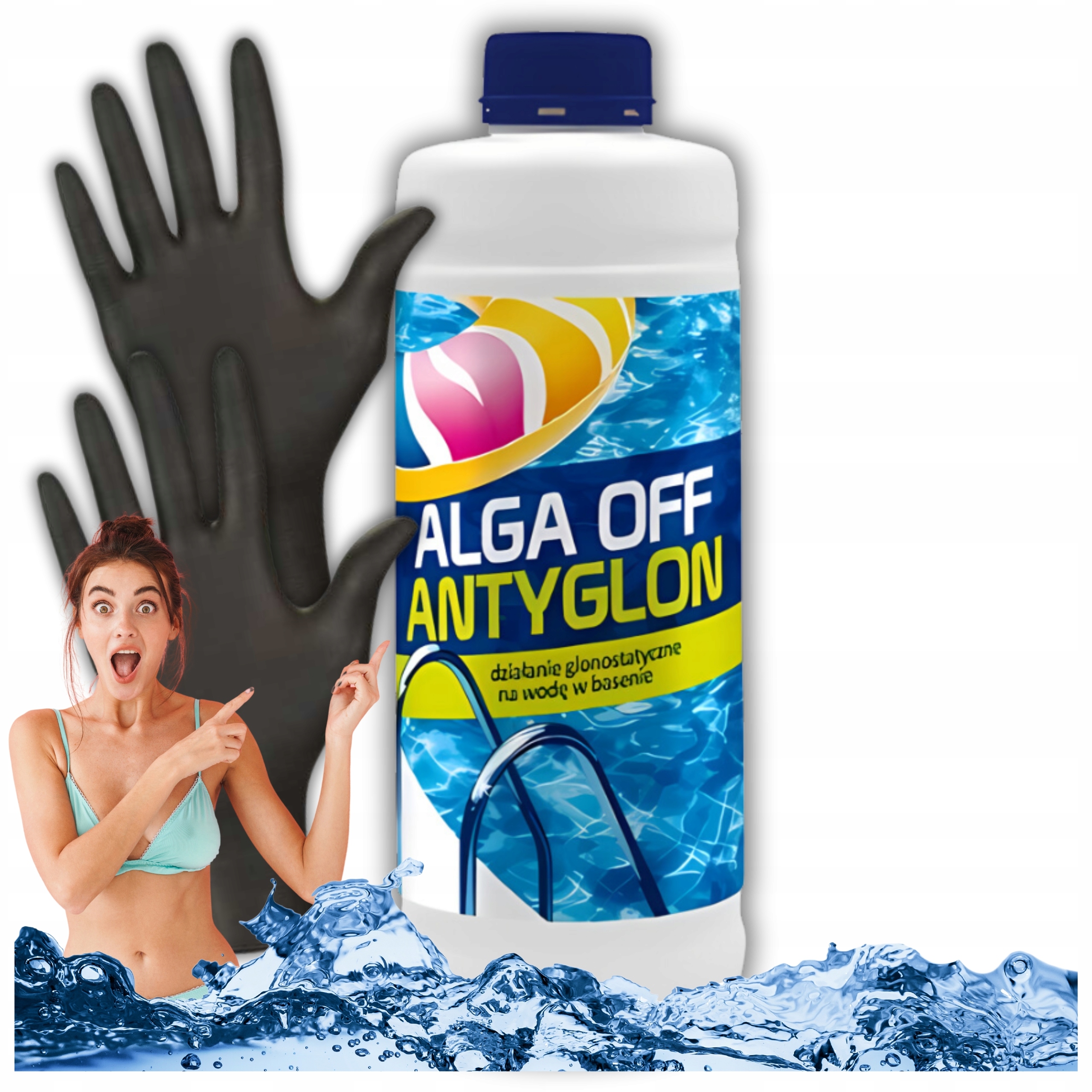 ALGA OFF 1L ANTYGLON ŚRODEK NA GLONY CHEMIA BASENOWA PŁYN GAMIX GRATIS