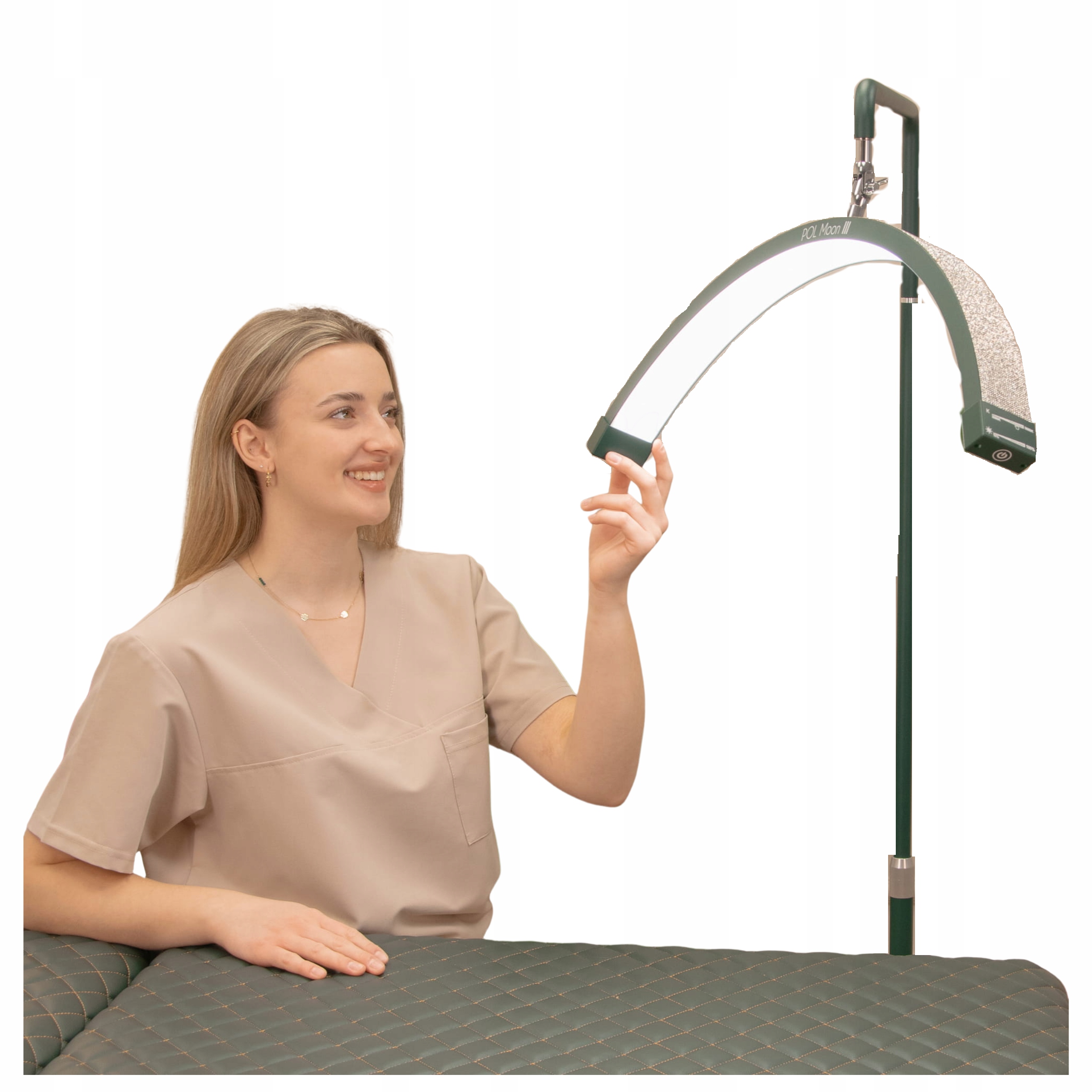 Kosmetická lampa Podlahová Stojící Nastavitelná Led Nestíněná Řasa Zelená