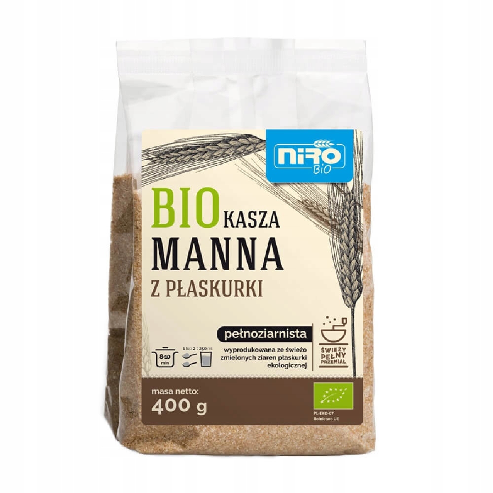 Levně 3X Niro Kaše mana z placky celozrnná Bio 400 g
