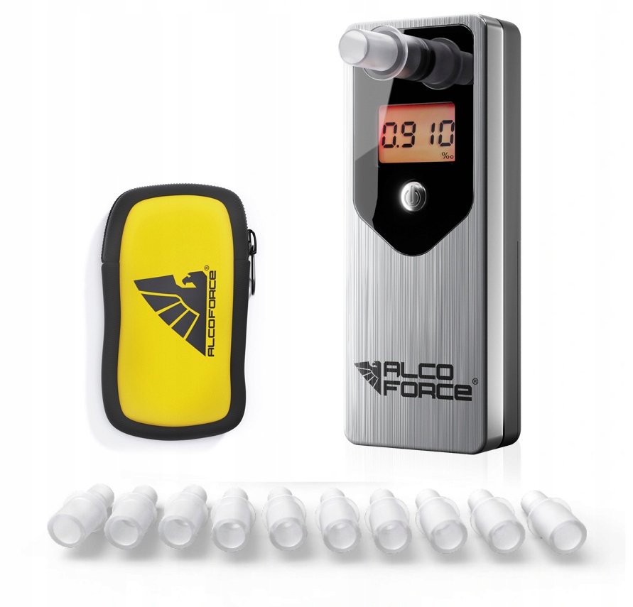 Alkohol Tester AlcoForce Evo 1 Rok kalibrácie Náustky