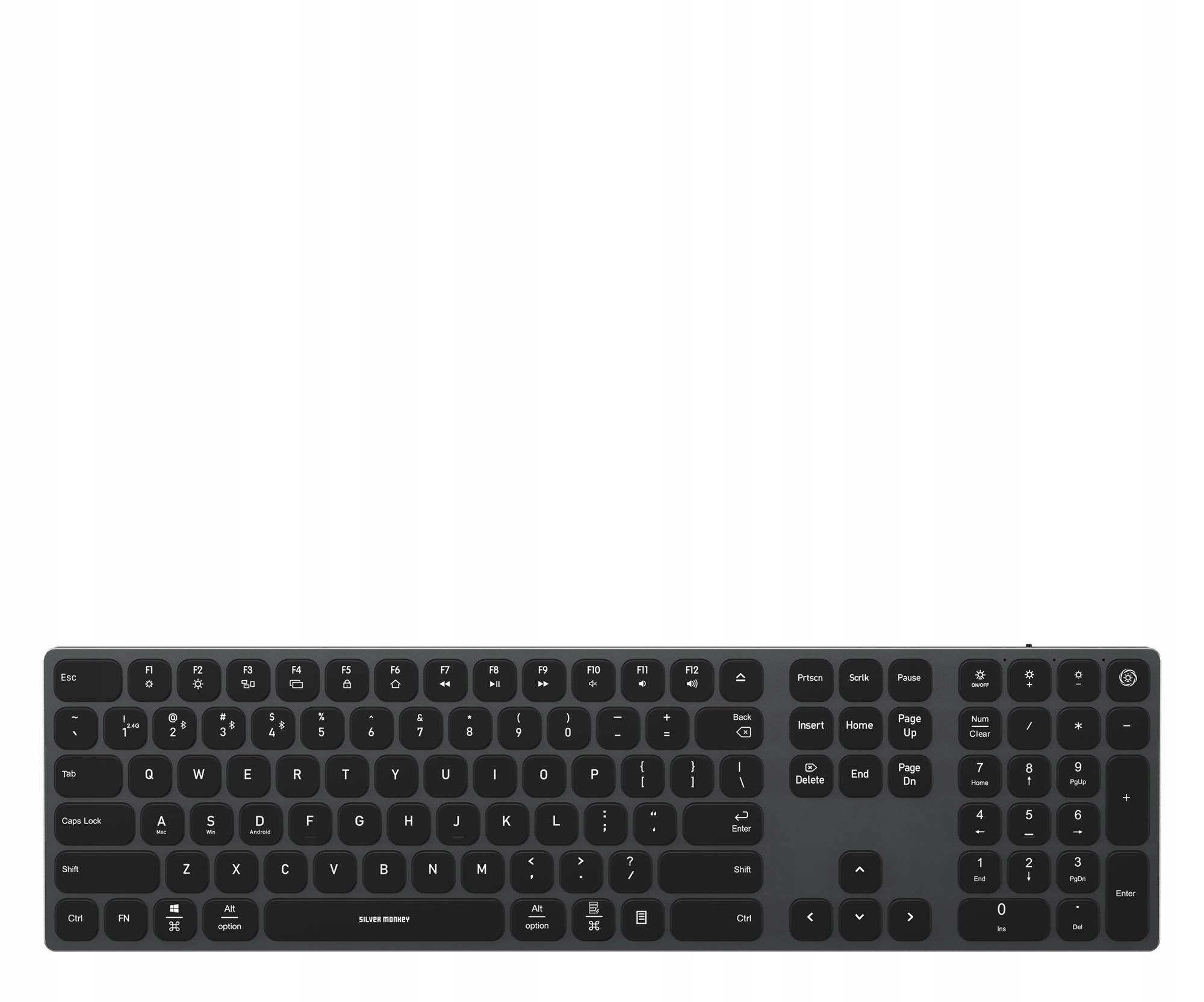 Klawiatura Silver Monkey Alu Keys Premium Backlight Black