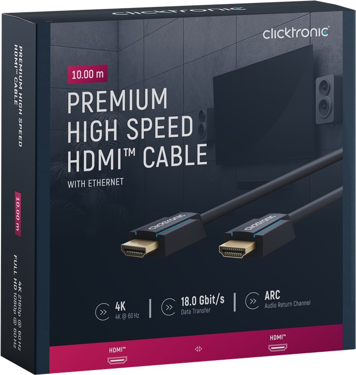 Clicktronic Kabel 2.0 4K 60Hz 10m