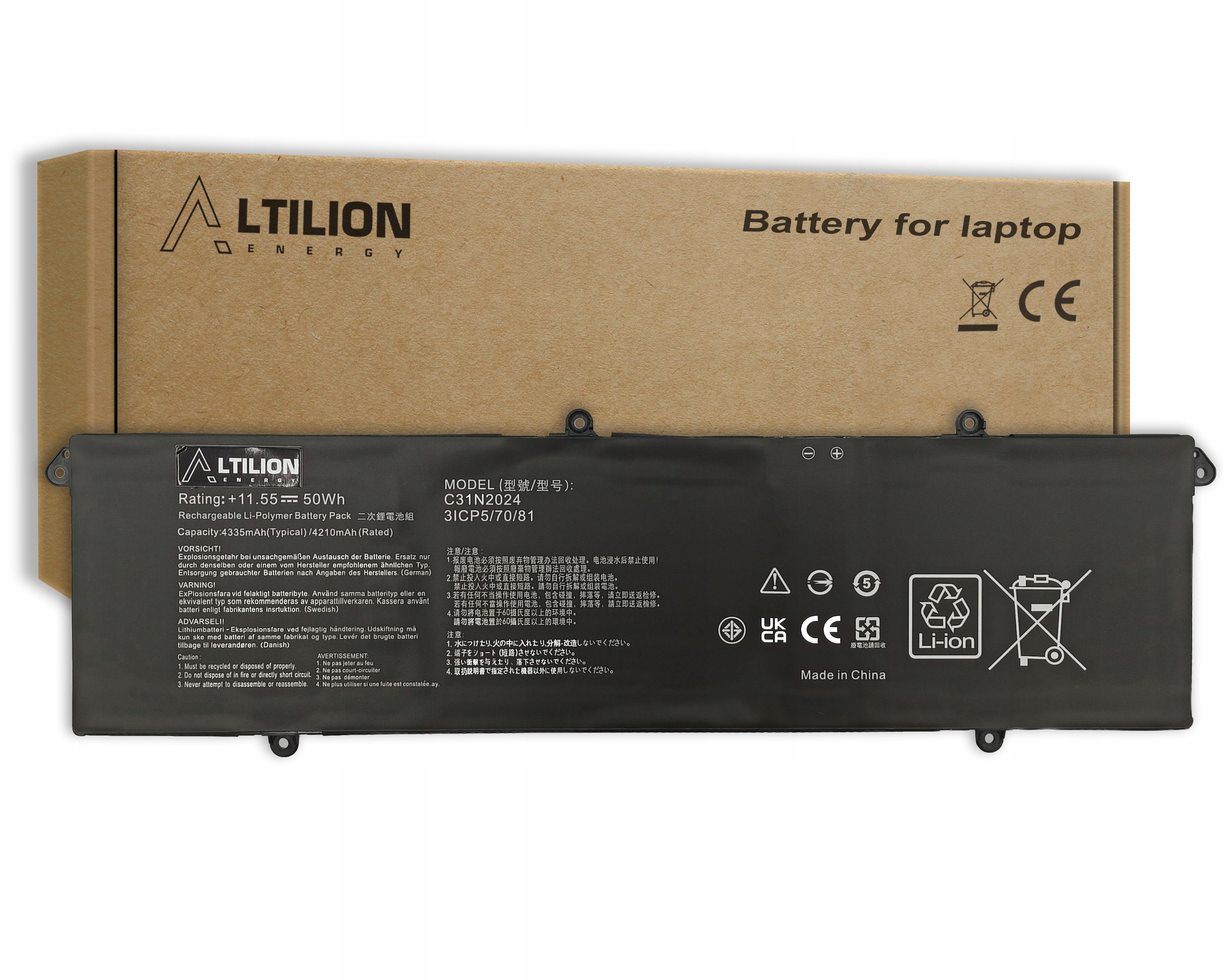Batéria Altilion Energy C31N2024 kompatibilná s Asusom
