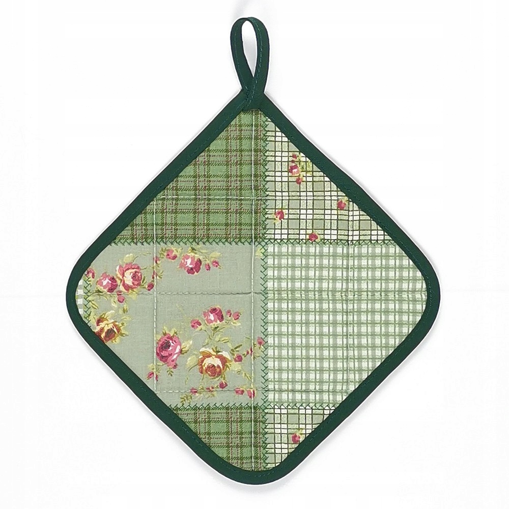 

łapka, chwytak kwadratowa patchwork zielony