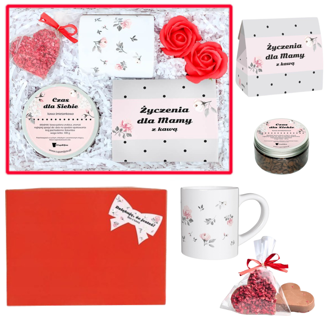 Levně Výjimečný box na Den matek s čokoládovou příchutí a roztomilým hrnkem