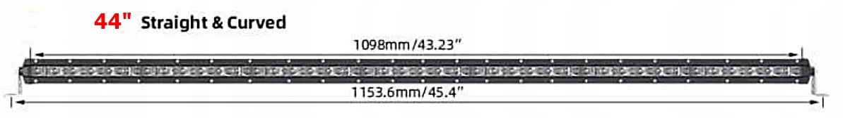 Светодиодный тонкий бар SX-TJ-44 116cm изогнутый
