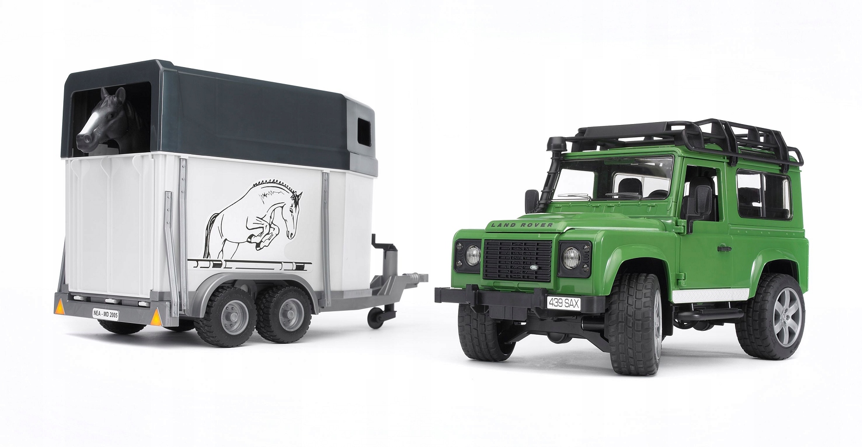 BRUDER Land Rover z przyczepą + figurka 02592 Rodzaj pojazdu samochód osobowy