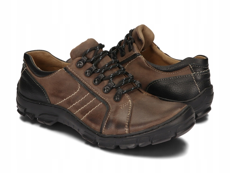 PÓŁBUTY MĘSKIE BUTY TREKKINGOWE 904 BRĄZOWY 41 Model Trekking