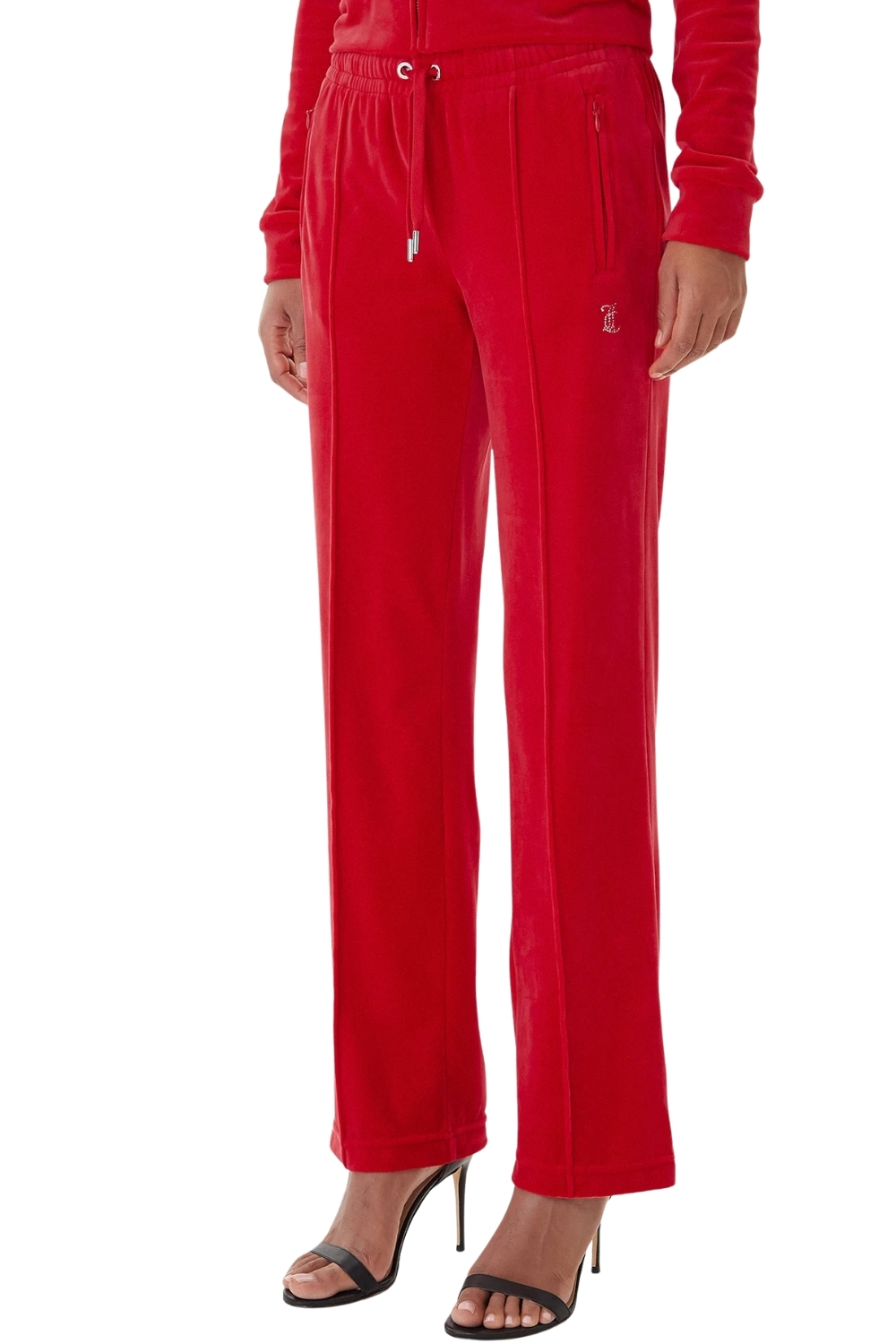 Juicy Couture Červené dámské tepláky s zirkony Tina Xs