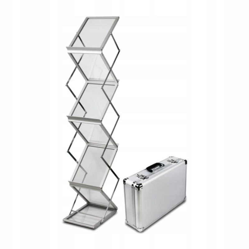 STOJAK NA ULOTKI Z-SHAPE DWUSTRONNY + WALIZKA