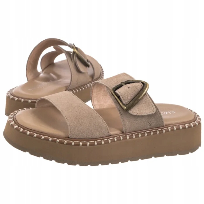 Dámské kožené Nazouváky Emu Australia Scarlet Beige W13267 Béžová