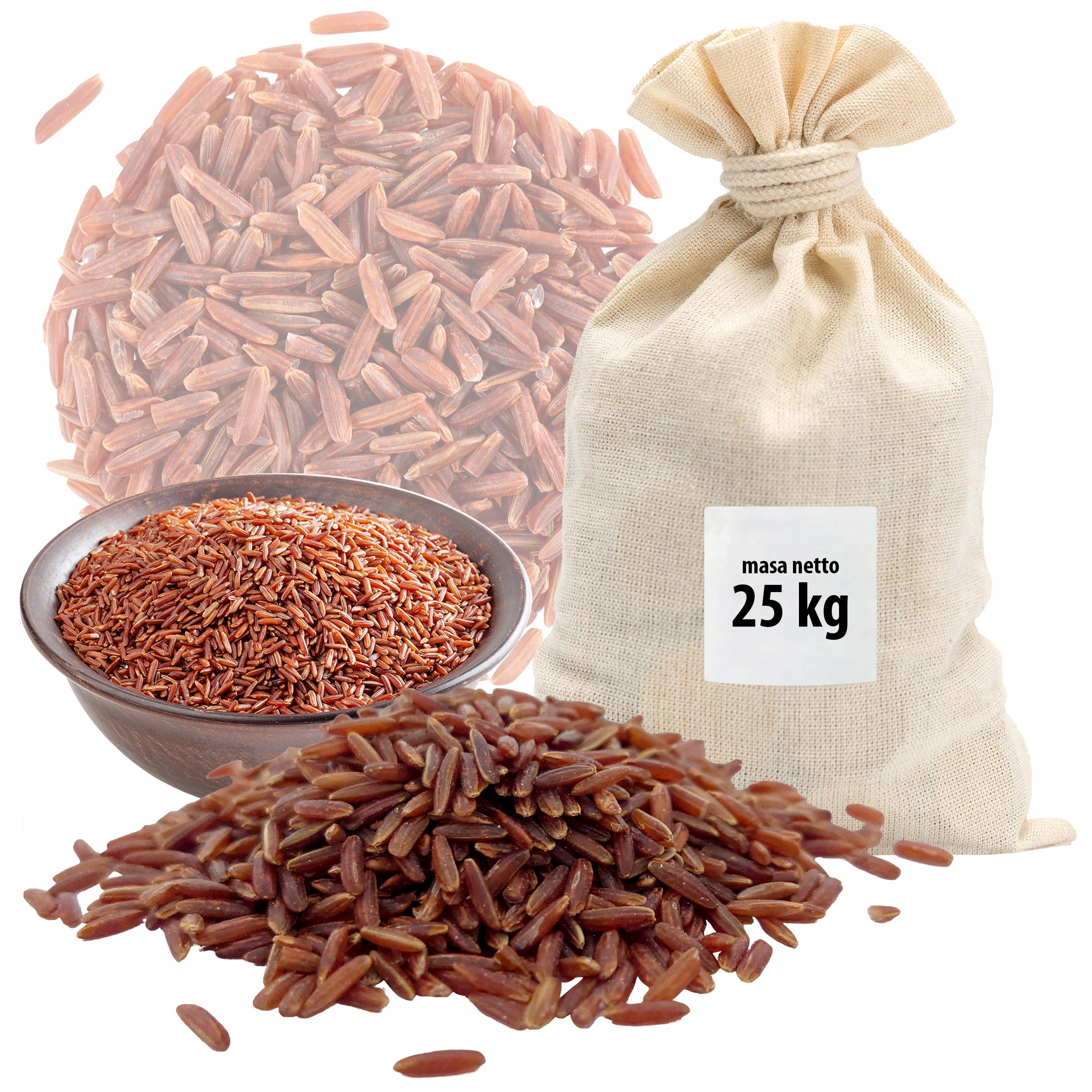 Levně Červená Rýže 25 Kg Sáček Velkoobchod