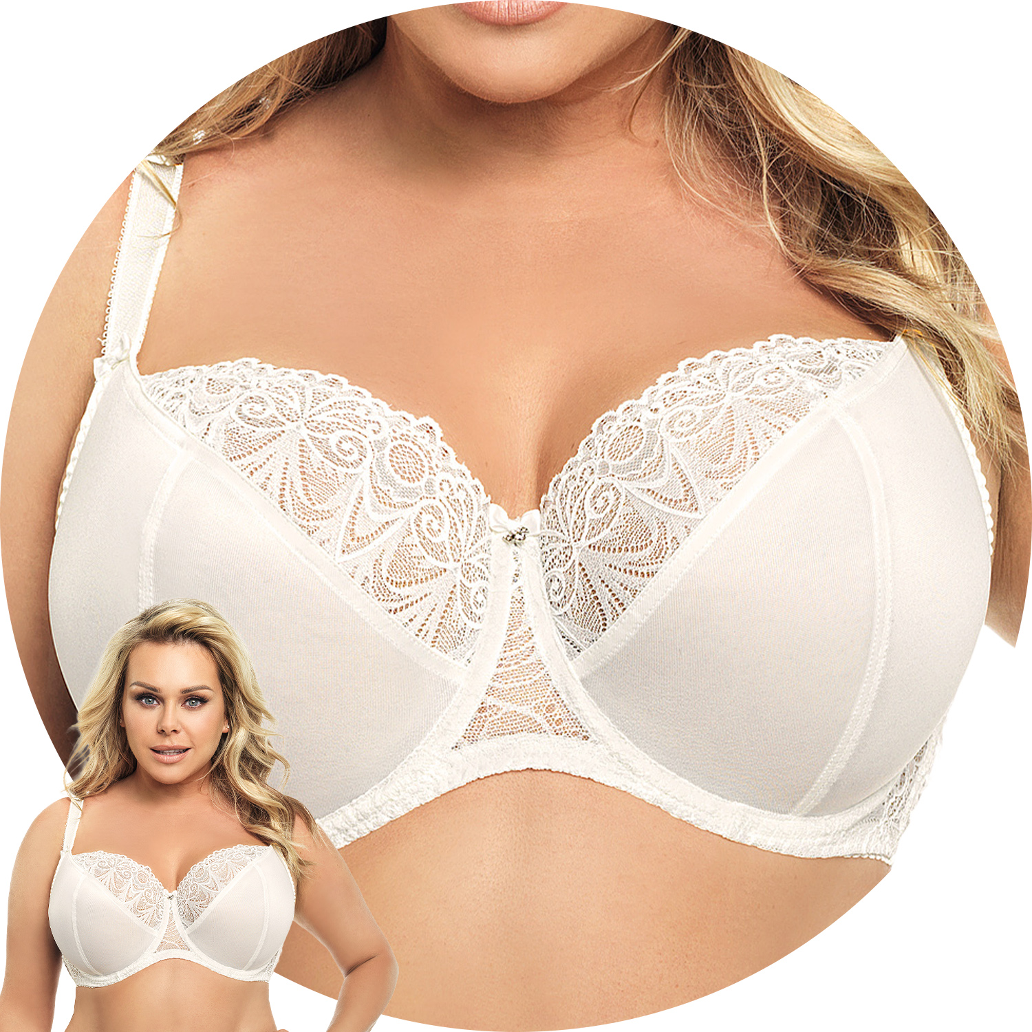 Gorsenia K425 Casablanca smetanová 70D ecru Měkká podprsenka Soft