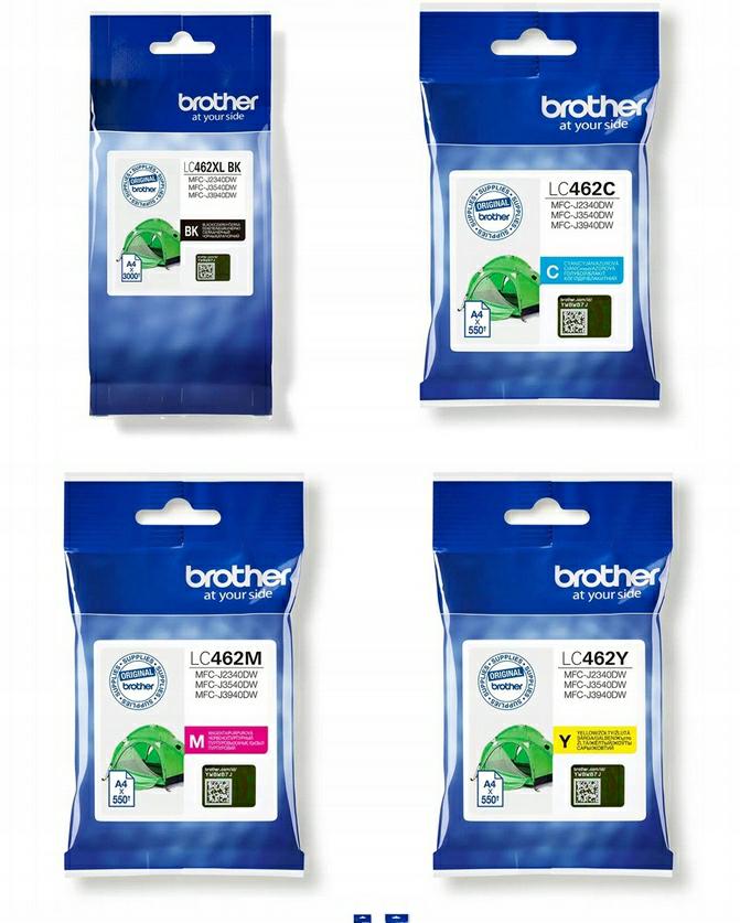Zestaw 4 tuszy Brother LC462XL Black LC462 Cmy Oryginał