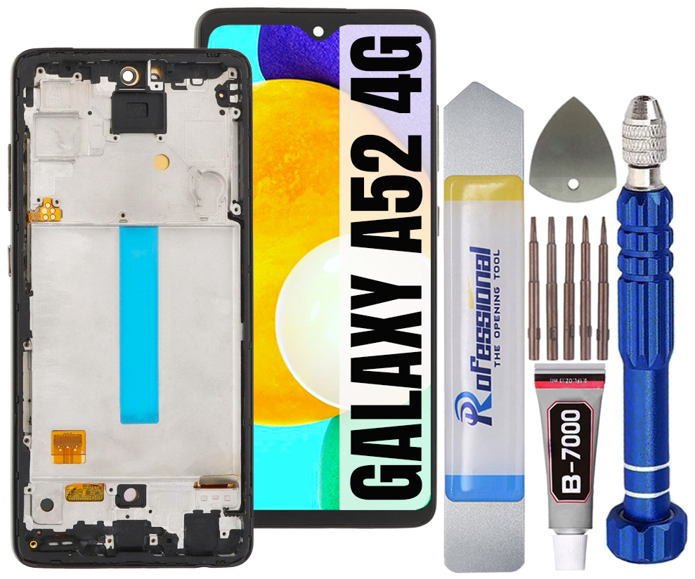 Displej Pro Samsung Galaxy A52 4G A525 Oled Displej Rámeček