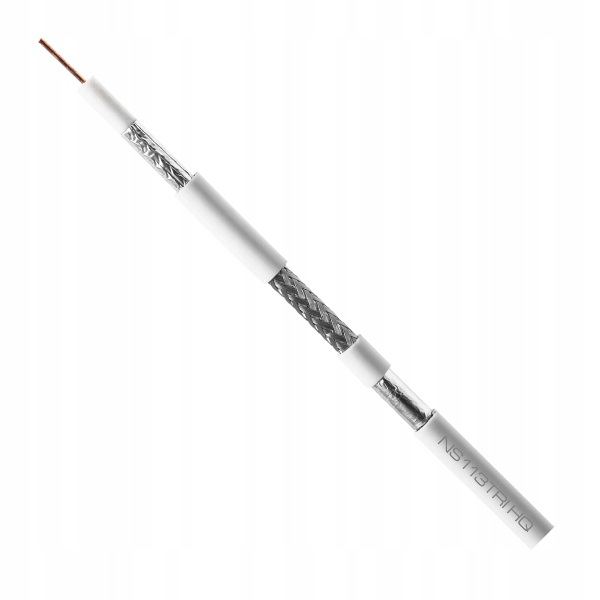 Kabel Antenowy Koncentryczny Tv Sat RG6 Conotech NS113TRI Hq 1,13 Cu 100M