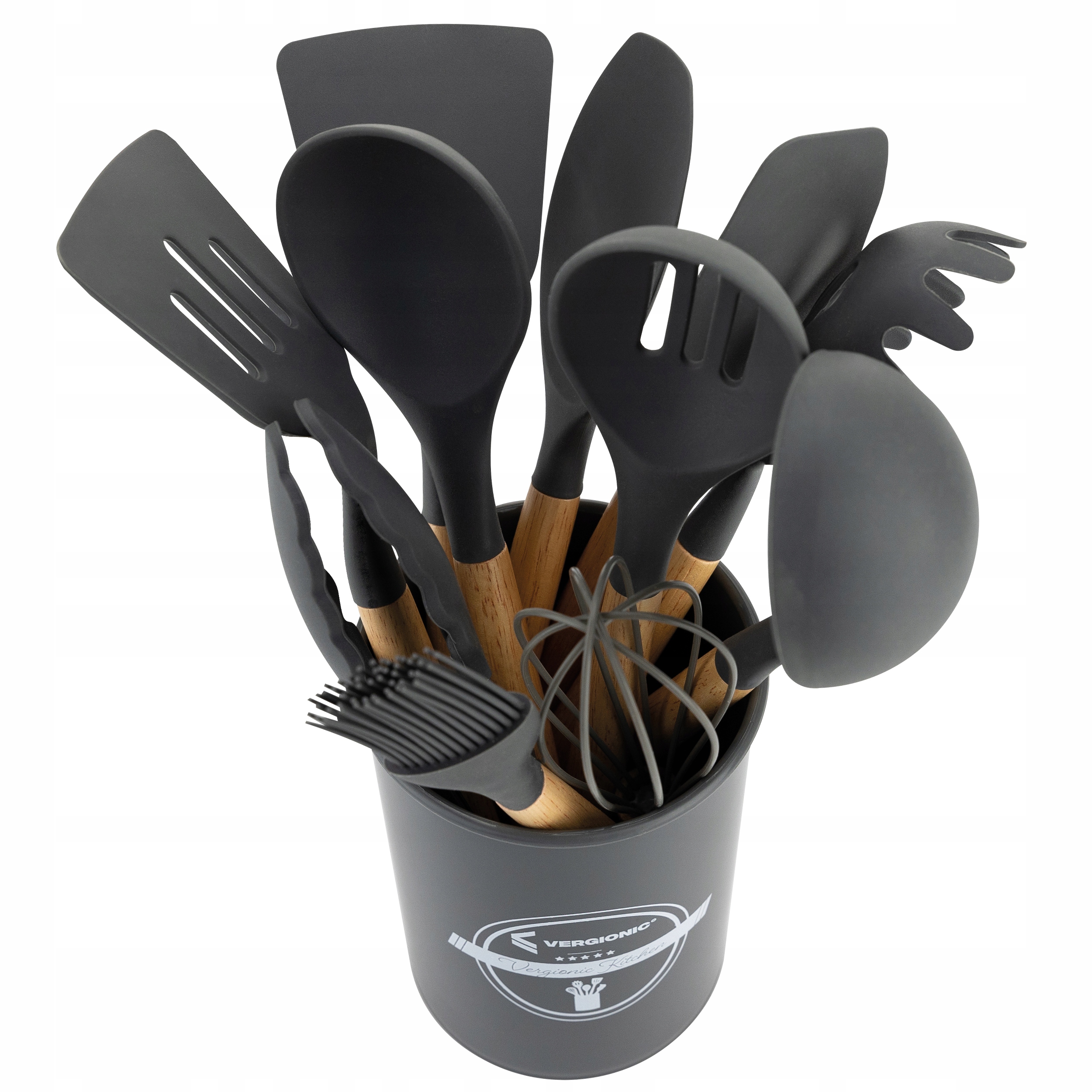 

Przybory Kuchenne Zestaw 12SZT Silikonowe Drewno