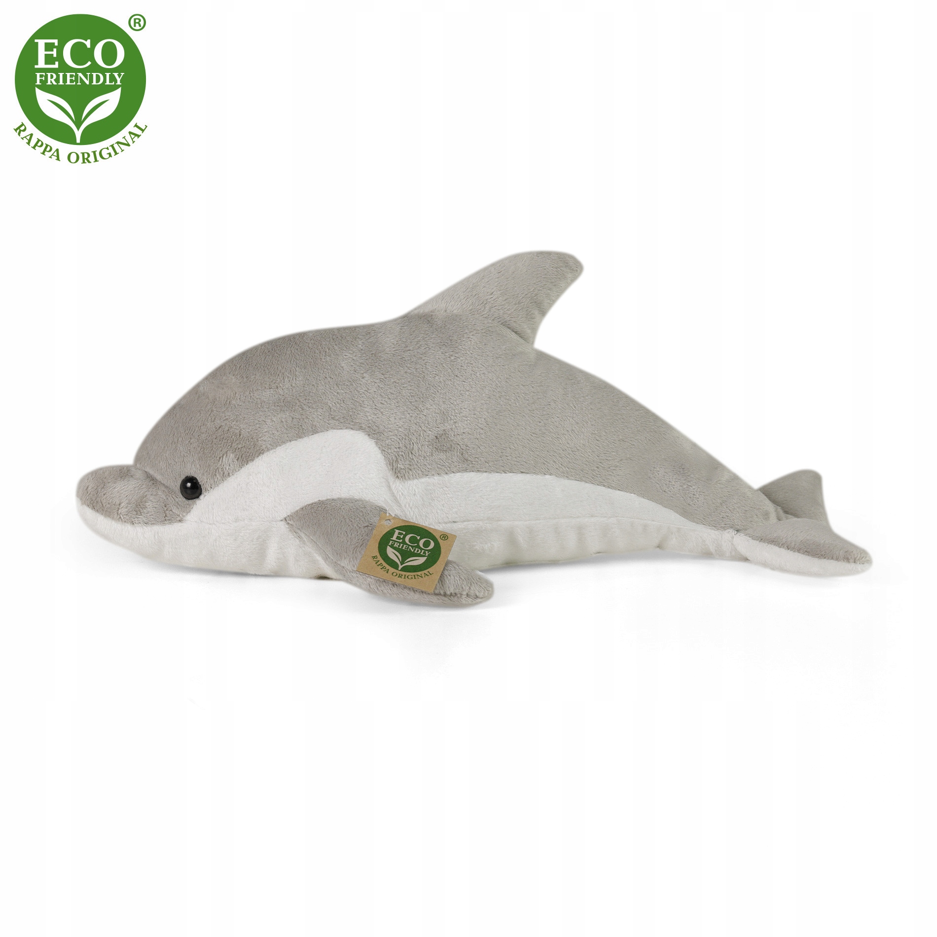 MASKOTKA DELFIN 36cm RYBA ECO REAL PLUSH DOLPHIN Kolor szary